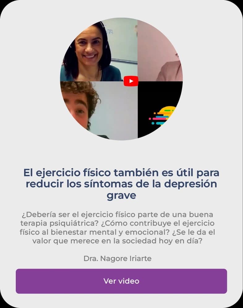 El ejercicio físico también es útil para reducir los síntomas de la depresión grave